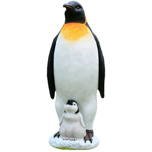 High quality outdoor resin large penguin figurines garden sculpture