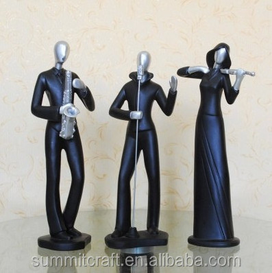 Resin Modern Art Decoration Pieces Music Player Figurines Abstract Musician Statues