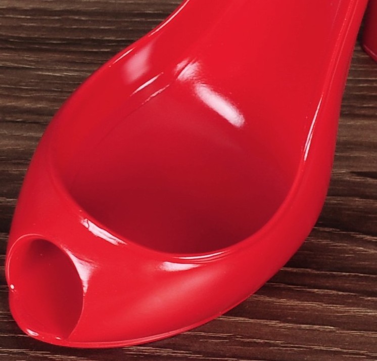 Indoor decoration Glossy red high heel shoe shape wine holder