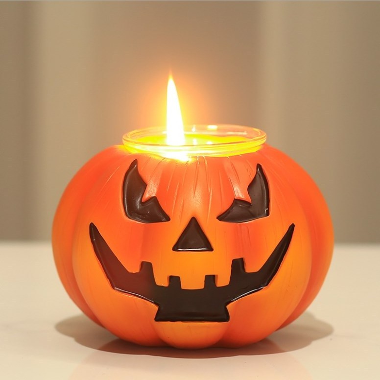 Custom Resin Halloween Pumpkin Tealight Candle Holder