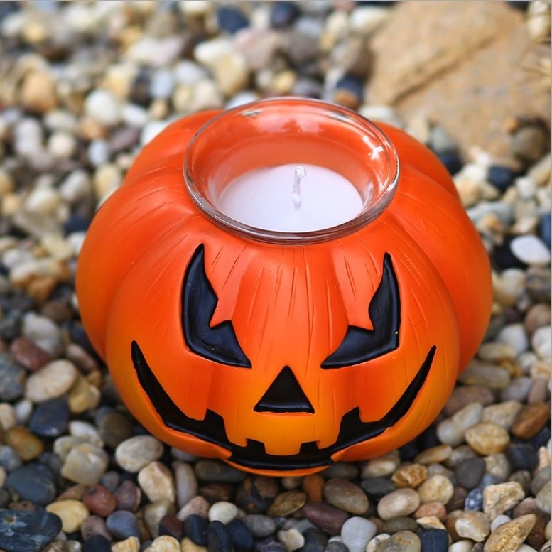 Custom Resin Halloween Pumpkin Tealight Candle Holder