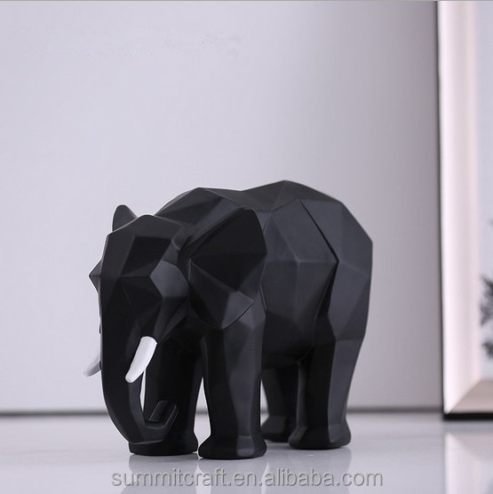 Modern design resin polygoan elephant figurine