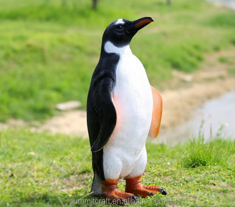 High quality outdoor resin large penguin figurines garden sculpture