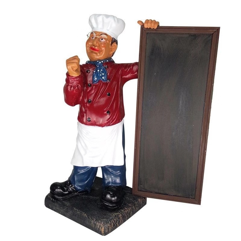 resin restaurant decoration life size chef sculpture large size chef statue