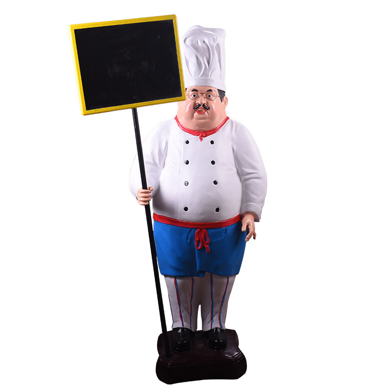 resin restaurant decoration life size chef sculpture large size chef statue