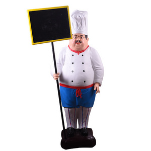 resin restaurant decoration life size chef sculpture large size chef statue