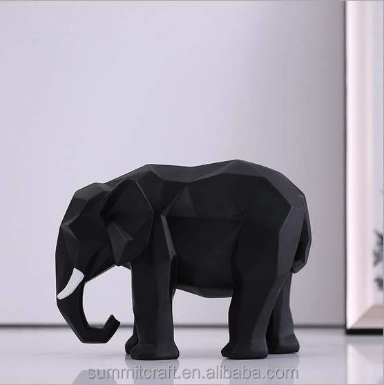 Modern design resin polygoan elephant figurine