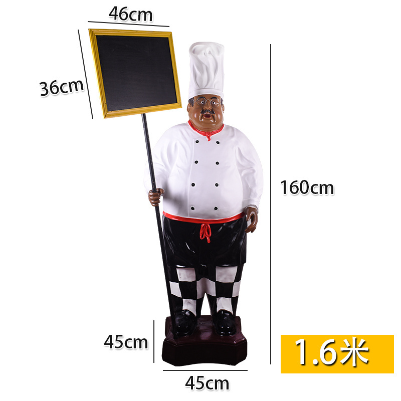 resin restaurant decoration life size chef sculpture large size chef statue