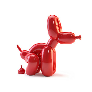 Custom color shinny glossy 3D pop art resin dog poop dog figurine resin dog art sculpture