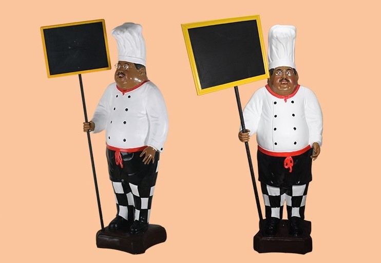 resin restaurant decoration life size chef sculpture large size chef statue