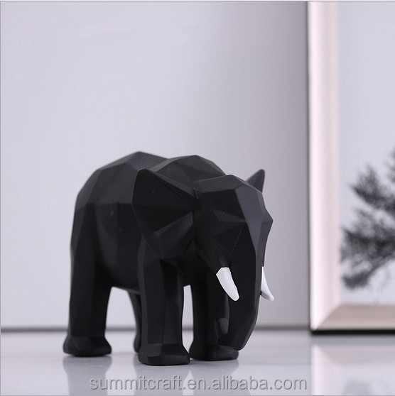 Modern design resin polygoan elephant figurine