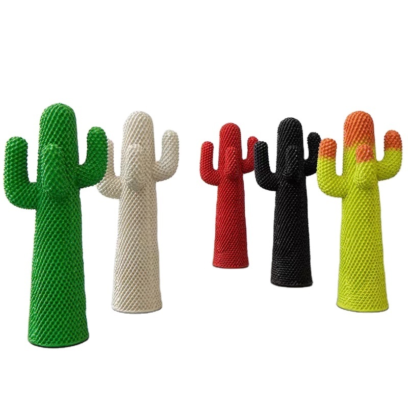 Custom made resin fiberglass modern art sculpture cactus coat hanger  home decor Cactus art statue