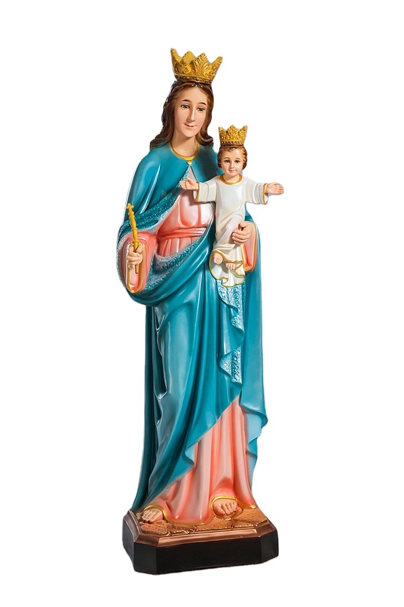 Custom outdoor decoration life size religious sculpture Catholic resin Virgin Mary statues