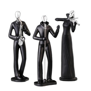 Resin Modern Art Decoration Pieces Music Player Figurines Abstract Musician Statues