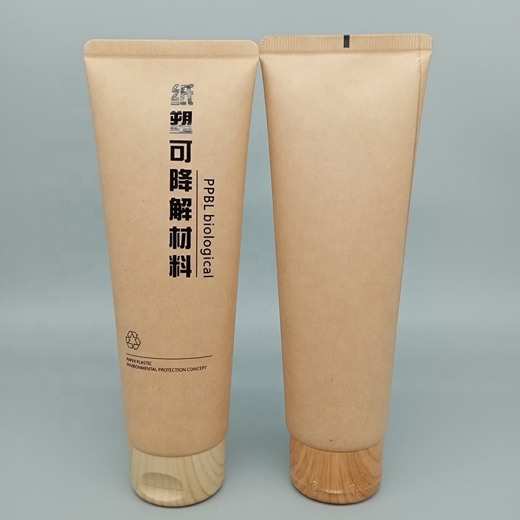 Recyclable  Paper Plastic Body Lotion Hand Cream Cosmetic Soft Tube Biodegradable squeeze tubes packaging