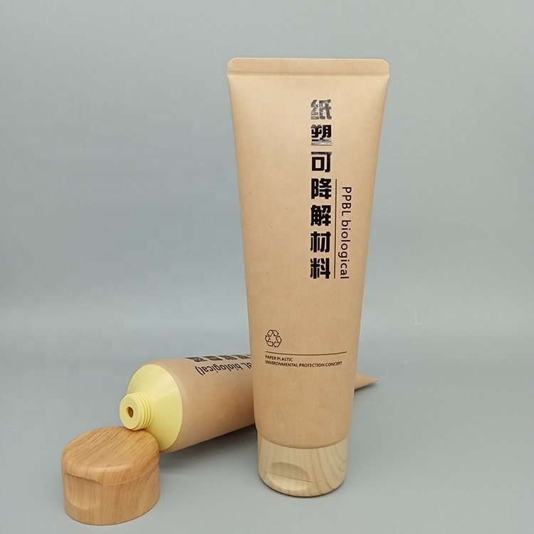 Recyclable  Paper Plastic Body Lotion Hand Cream Cosmetic Soft Tube Biodegradable squeeze tubes packaging