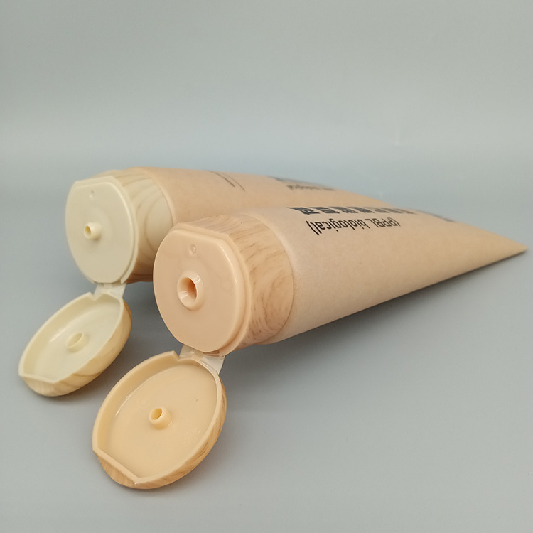 Recyclable  Paper Plastic Body Lotion Hand Cream Cosmetic Soft Tube Biodegradable squeeze tubes packaging