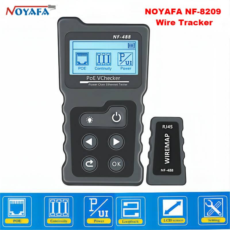 Noyafa NF-488 Lan Tester Cable Tracker PoE Switch RJ45 Digital Ethernet CAT5 CAT6 Test Networking LCD Display Network Tools