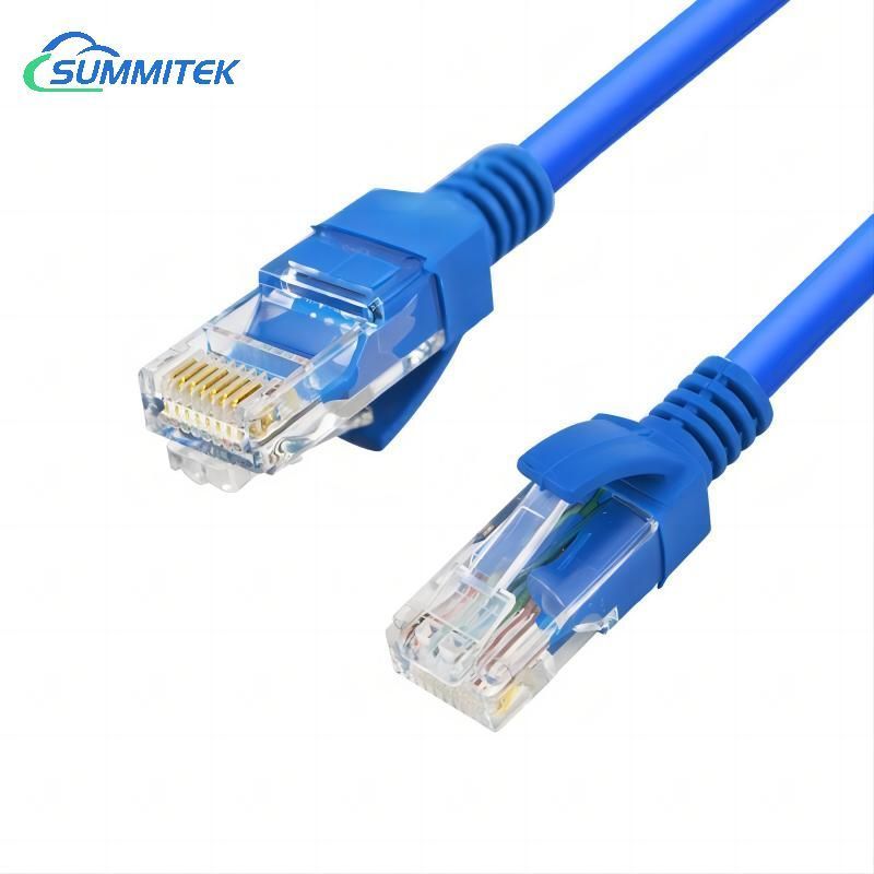 Indoor 1m UTP CAT5e Patch Cord RJ45 Ethernet Cable 1000Mbps 100MHz 24AWG 26AWG Copper CCA Stranded PVC CM CMR OEM ICT Network