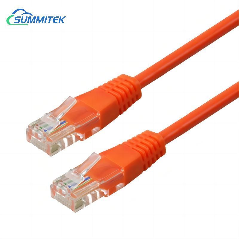 Indoor 1m UTP CAT5e Patch Cord RJ45 Ethernet Cable 1000Mbps 100MHz 24AWG 26AWG Copper CCA Stranded PVC CM CMR OEM ICT Network