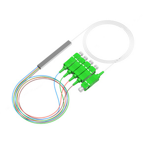 SC /APC 1X4 FTTH Fiber Optic Splitter FBT Optical Coupler 1X4 SC Singlemode simplex Steel Pipe plc optical splitter