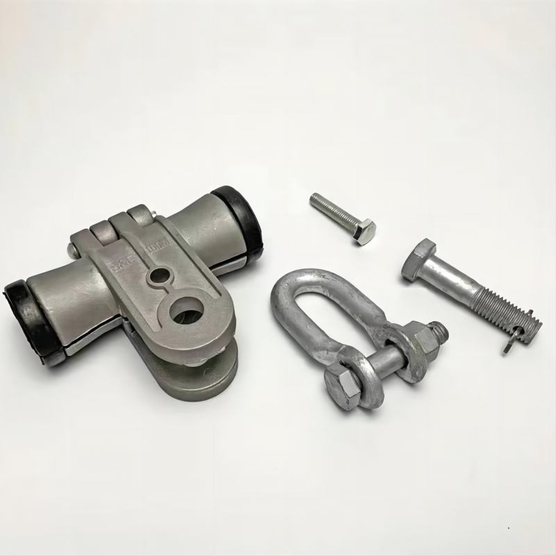 Outdoor ADSS OPGW Fiber Optic Cable Trunnion Clamp Assemblies Aluminum Alloy Fitting Suspension Clamp