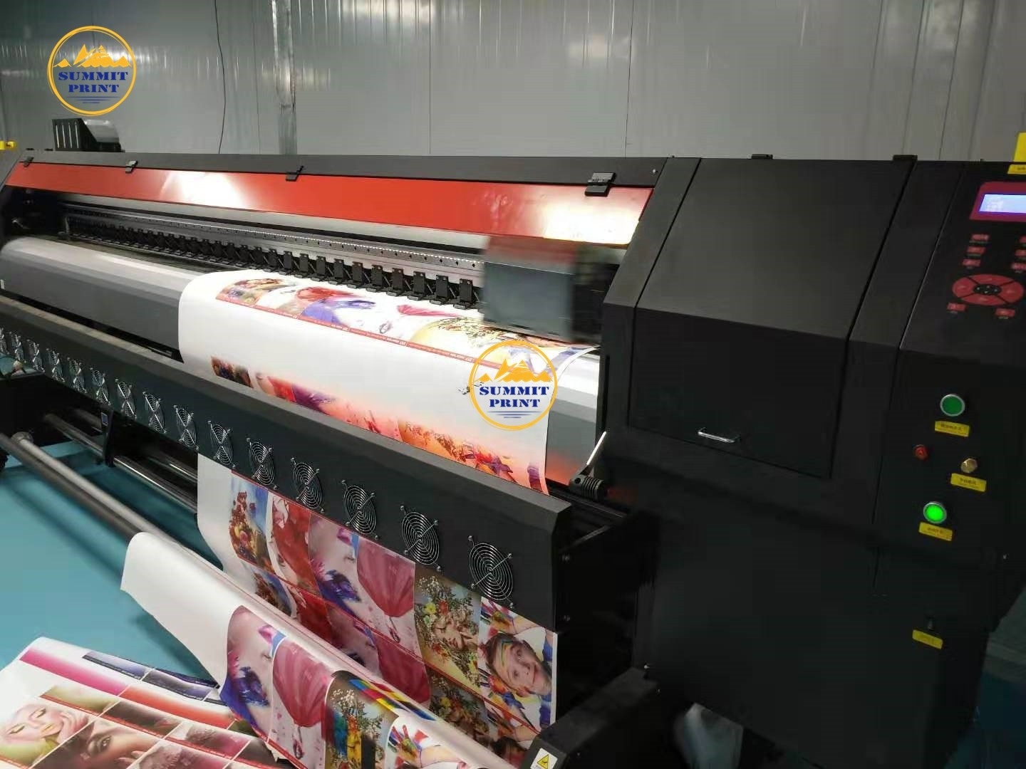 Large Format Summit 3200mm Eco Solvent Roll to Roll Printer for Banner Sticker Tarpaulin