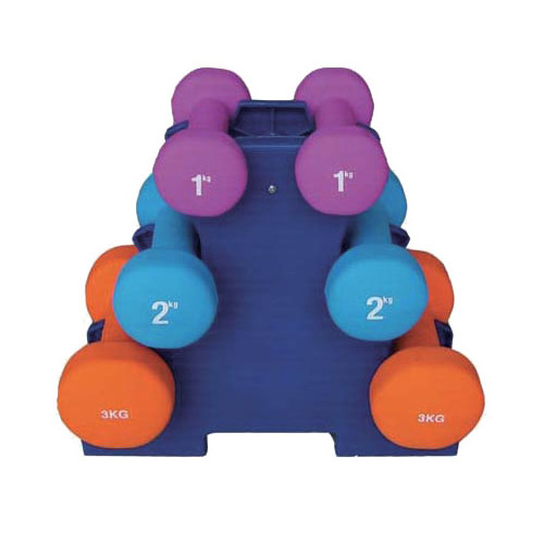 Hot!!! Fitness Customized Logo Colorful Triangle Vinyl Dumbbell