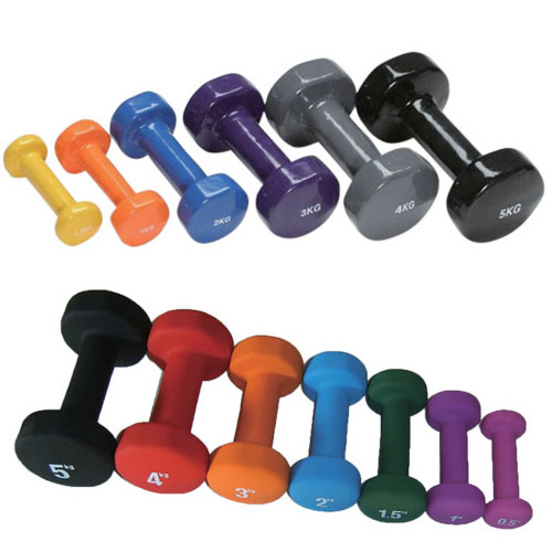 Hot!!! Fitness Customized Logo Colorful Triangle Vinyl Dumbbell