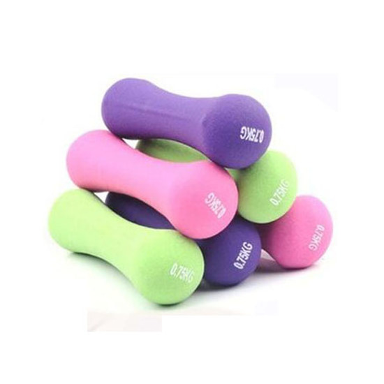 Hot!!! Fitness Customized Logo Colorful Triangle Vinyl Dumbbell