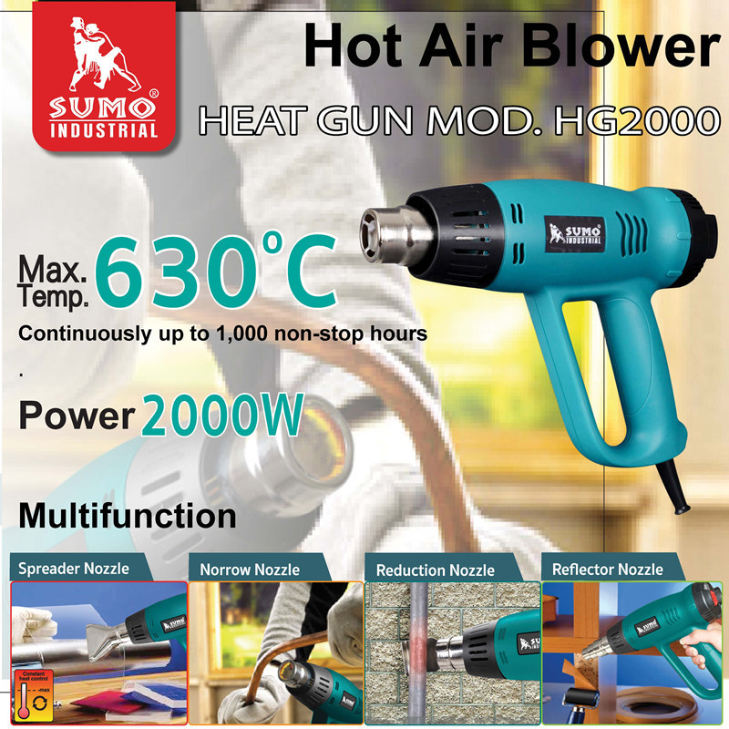 SUMO Smart Mini HG2000 Heat Gun Hot Air Blower Power Tool 1000hrs Non-Stop 630 Degree Heat Guns