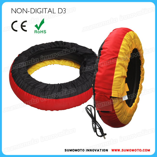 Motorcycle Racing Tyre Warmers TW-D3-180 ,60/80/95C (140,180,203 F) selectable CE UKCA and ROHS certification