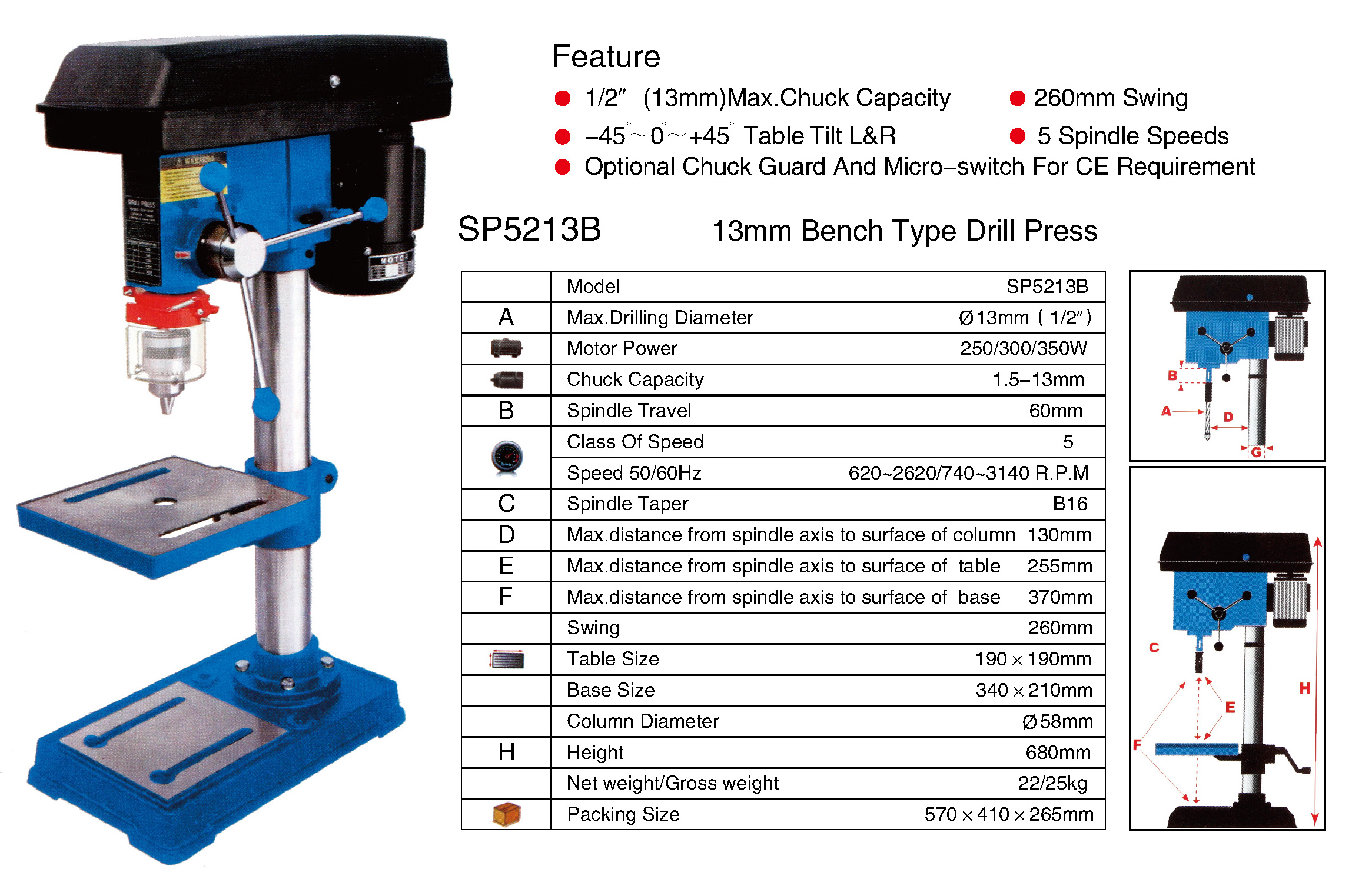 16mm drill press zj4116 central machinery drill press parts