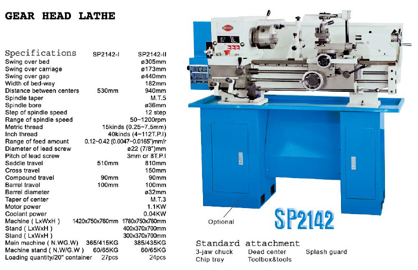 CZ1224 CZ1237 Manual Precision Gear Head Metal Bench Lathe Torno Industrial SP2142