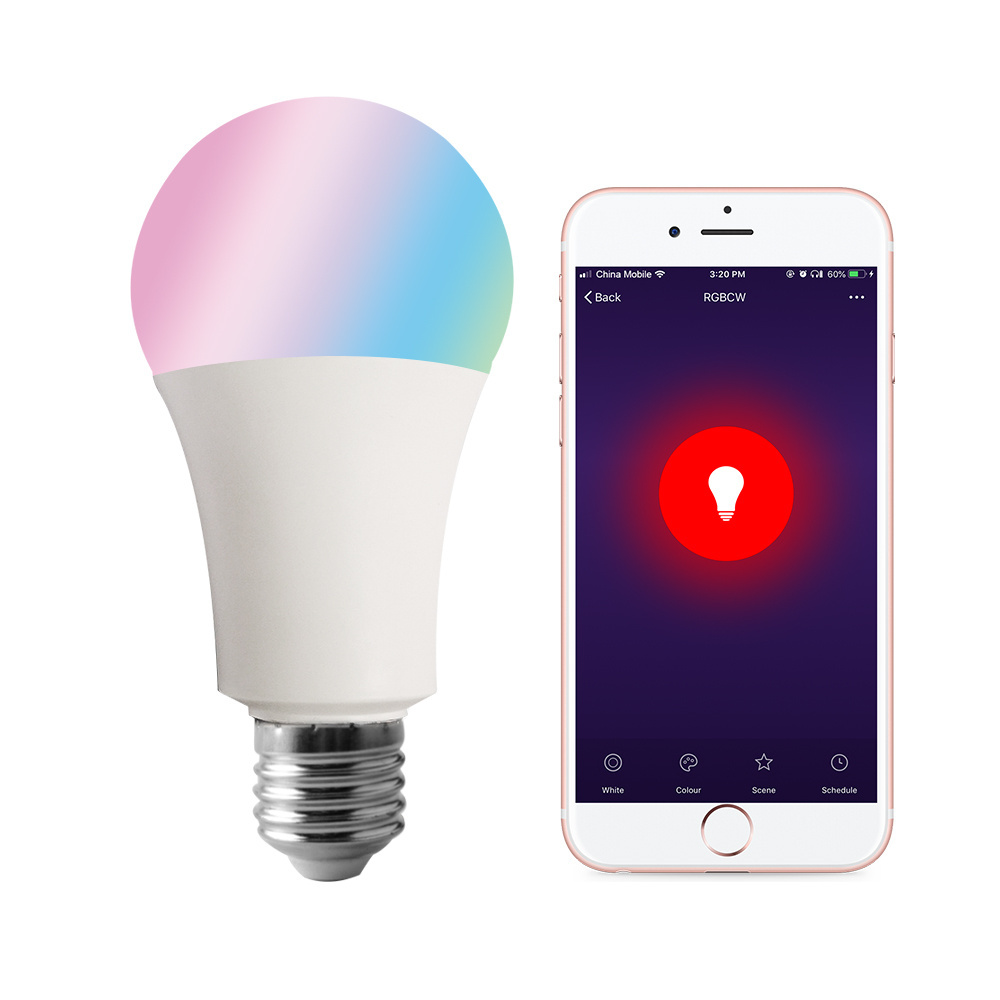 Factory Price Remote Control Smart Bulb Wifi Merosss Rgb Color 9W  Led Light Charge Smart Light Bulb