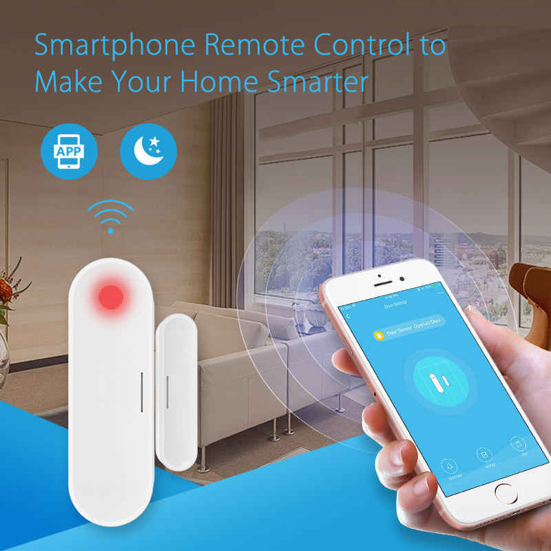 Smart Home Tuya Wifi Door Alarm Sensor Security Wireless Magnetic Window Door Open/Closed Sensor