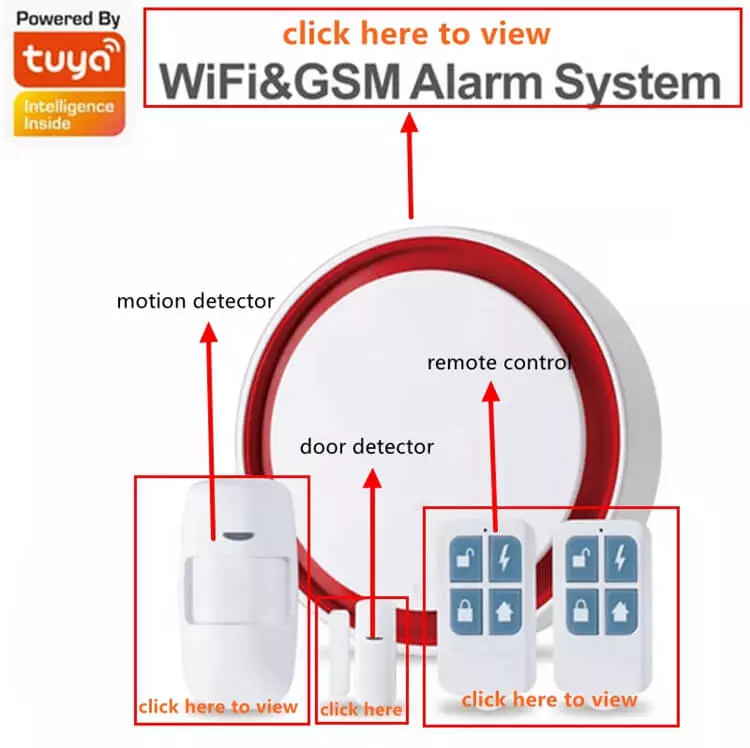 Smart Home Tuya App Wireless Sim Card Gsm Burglar Door Sensors And Motion Sensors Switch Security burglar alarm system