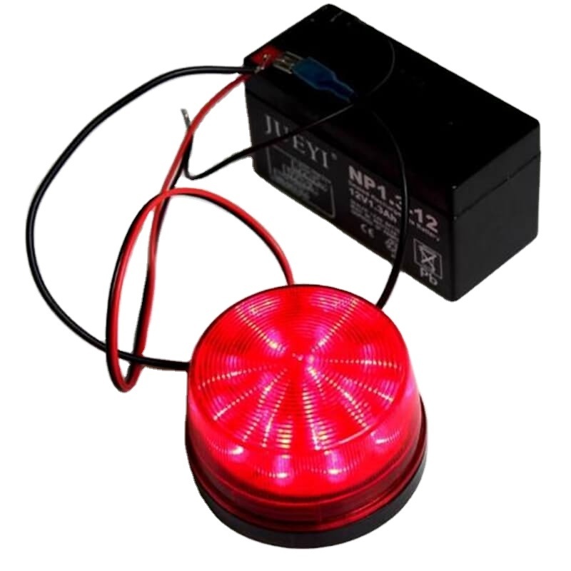 Factory Home Safe Led Light Security Alarm Mini Siren 12V Wired Alert Strobe Light Red Siren