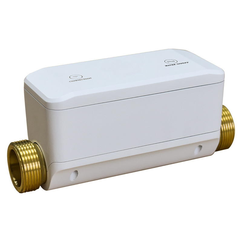 Intelligent Water Flow Measurement  Shutoff in 3/4 inch water leak detector sensor meter Wifi Ble Water Solenoid Valve