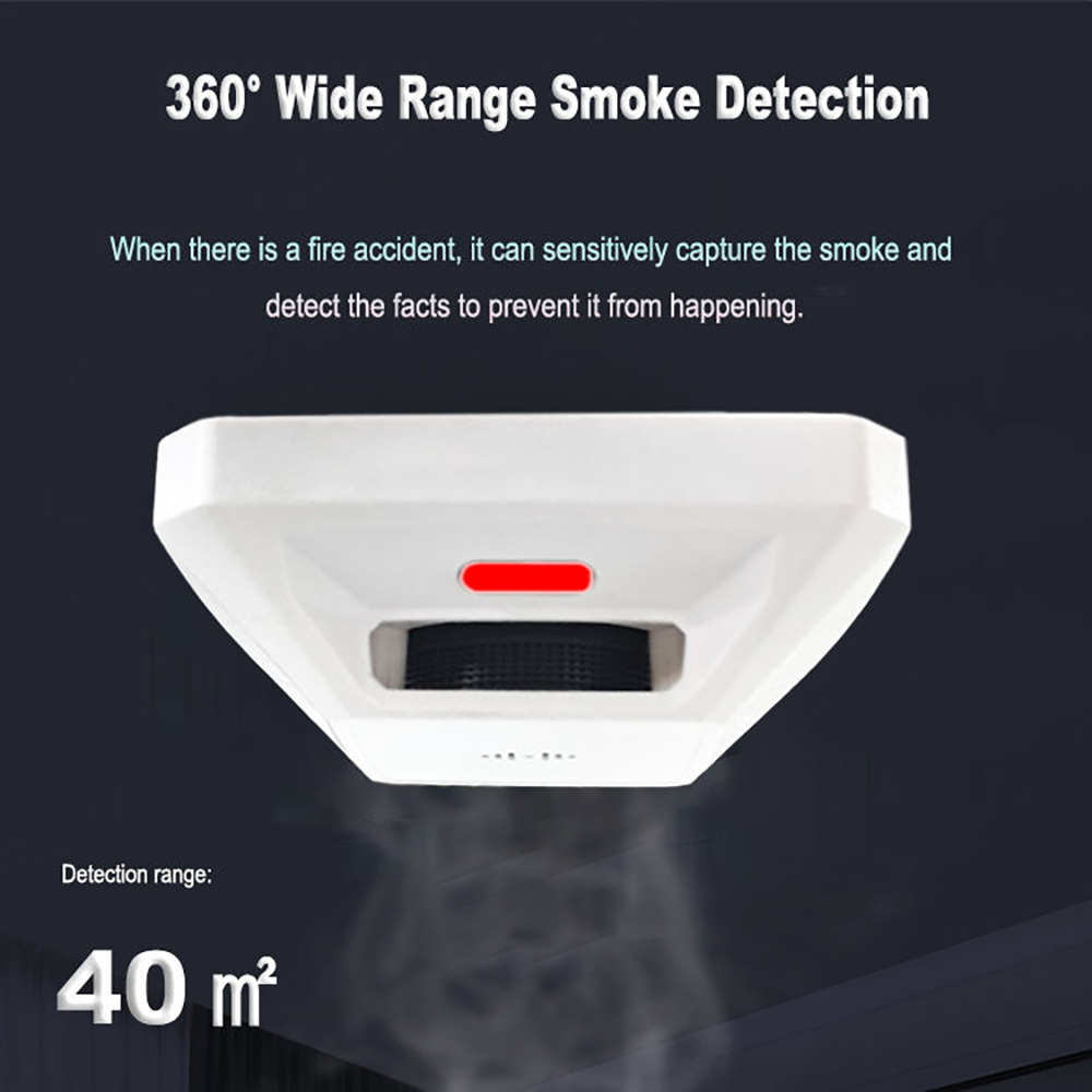 Factory Duct Mounted Smoke Detector Battery 9V Building Fire Alarm System Smoke Sensor Detector fire smoke detector alarm