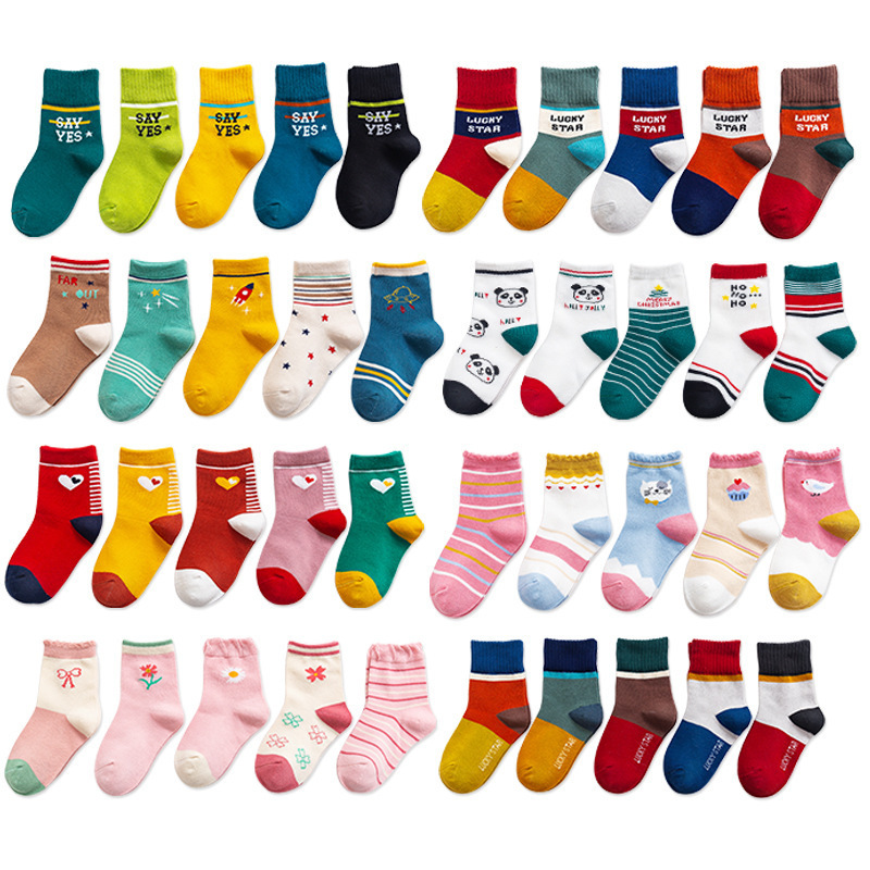 Thick winter New arrival cartoon Wholesale colored infant crew kids cotton floor baby socks