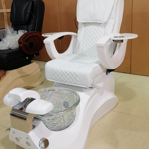 2023 High Quality Luxury Nail Pedicure Spa Salon Furniture Pink Color Pedicure Stations Massage Pedicure Chair