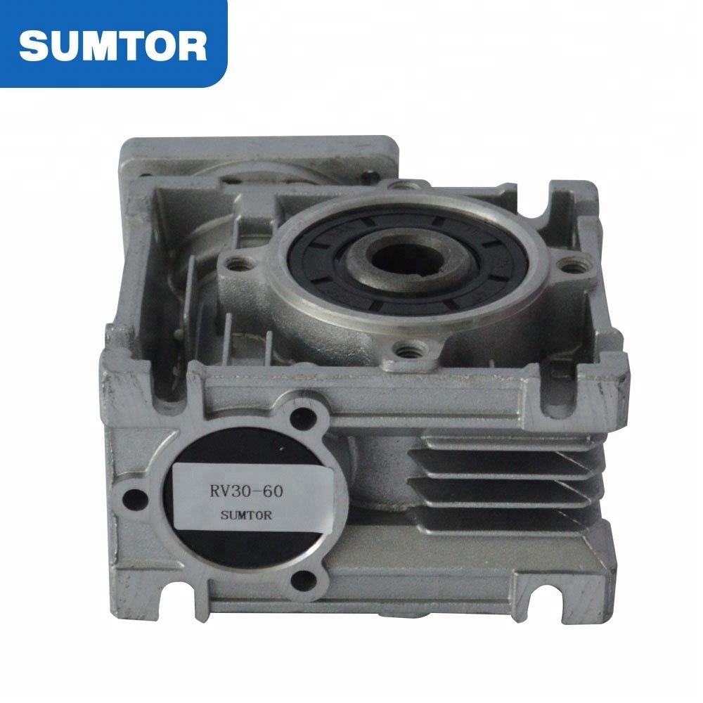 Dc Reduction Gearbox RV30 Worm Gear Box For Nema 23 Stepper Motor Vertical Output 1:40 10 30 Ratio Gearbox