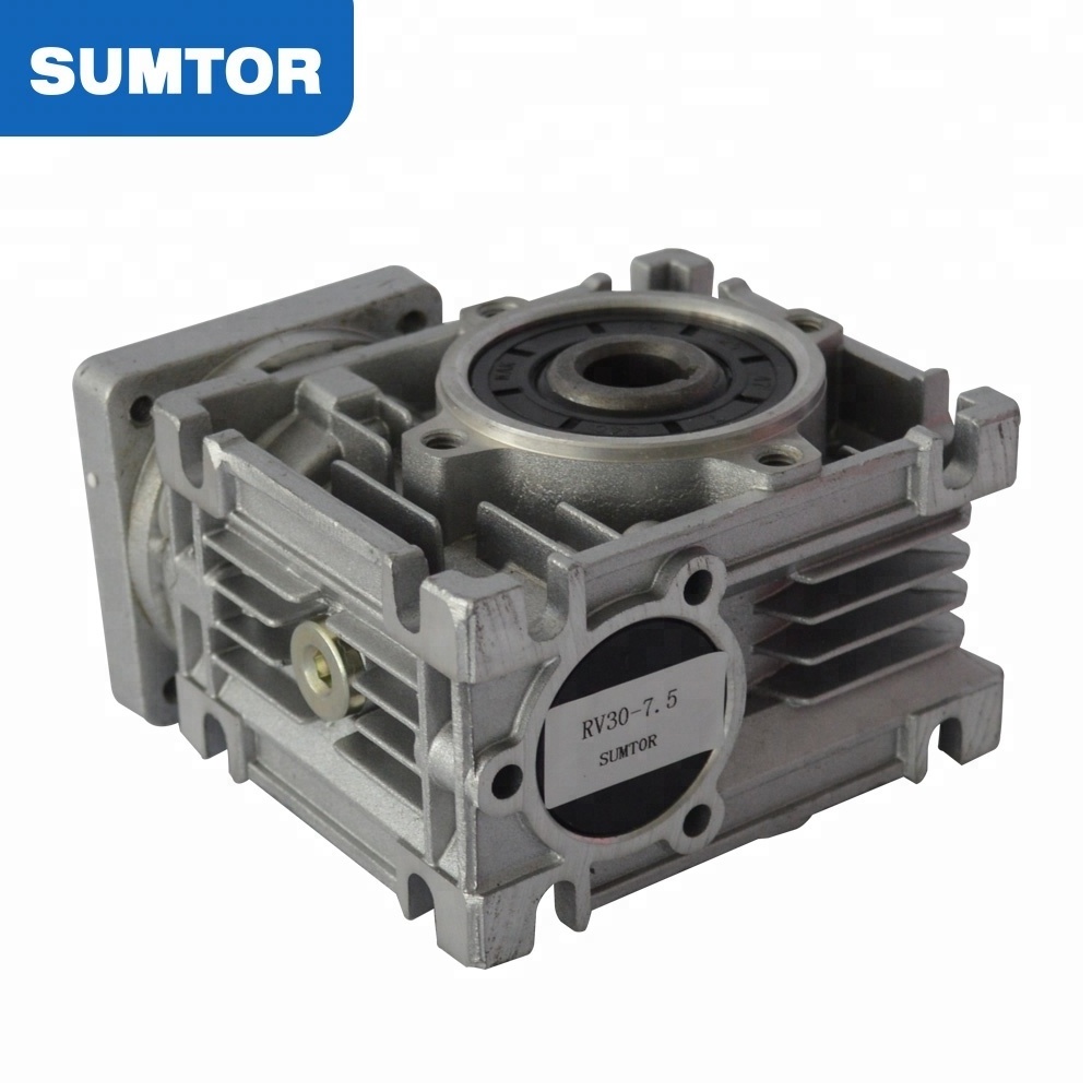 Dc Reduction Gearbox RV30 Worm Gear Box For Nema 23 Stepper Motor Vertical Output 1:40 10 30 Ratio Gearbox