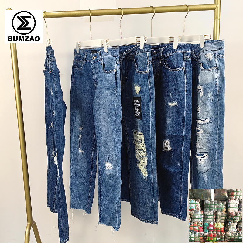 sumzao used clothes quality ukay ukay bales ladies jeans pants second hand clothes bales bundle clothing