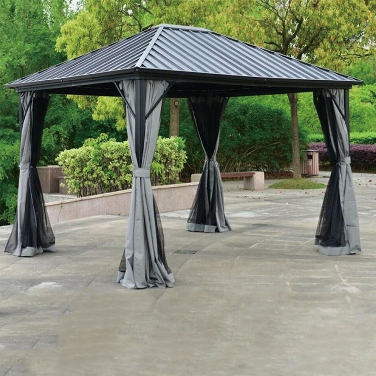 SUNAWNING outdoor steel roof aluminum frame hard top luxury garden gazebo for G110