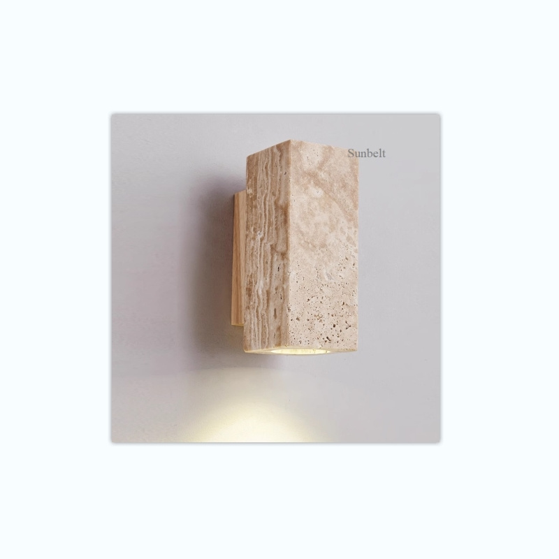 B3518 Modern Decorative natural stone Travertine hotel wall sconce wall lamp lighting lamps for bedroom living room