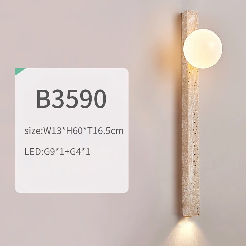 B3590 Travertine design wall light lamp G4/G9 lights up down for bedroom living room Zhongshan factory outlet