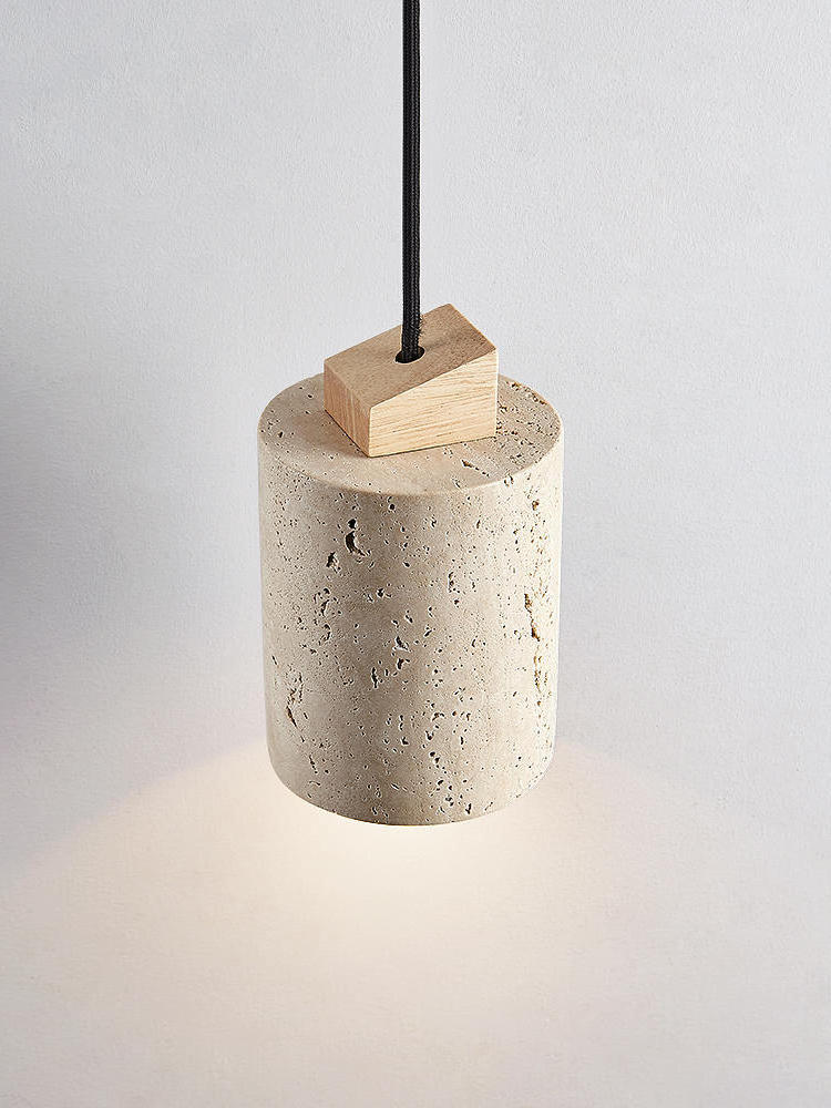 D2140 Travertine stone lava stone decoration lights indoor pendant lights lamp Zhongshan guzhen lighting factory