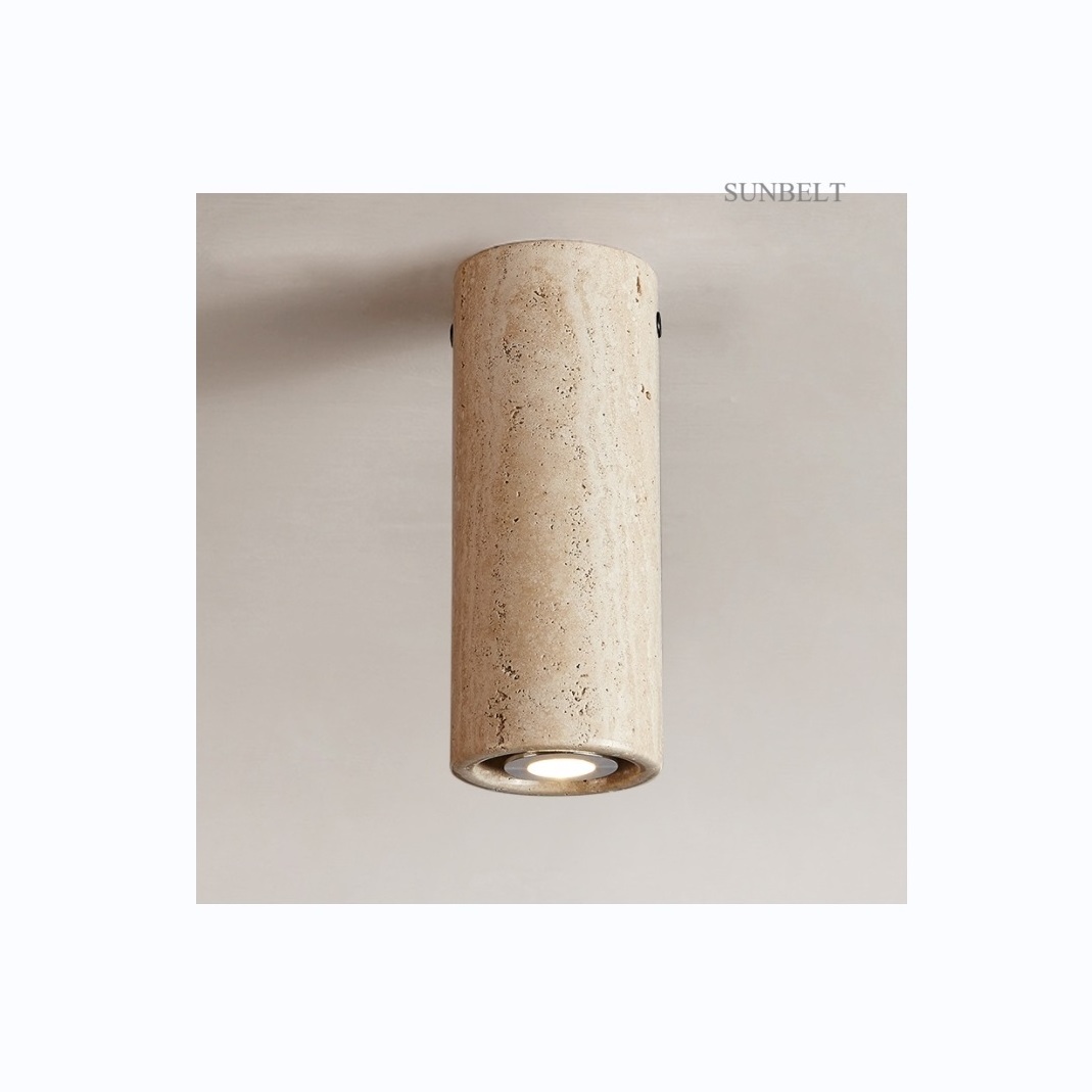 X2596 Wabi-Sabi Style Travertine Wall Ceiling Mounted Lamp Led Nordic Design Ceiling Decorative Corridor Home Lights Lighting